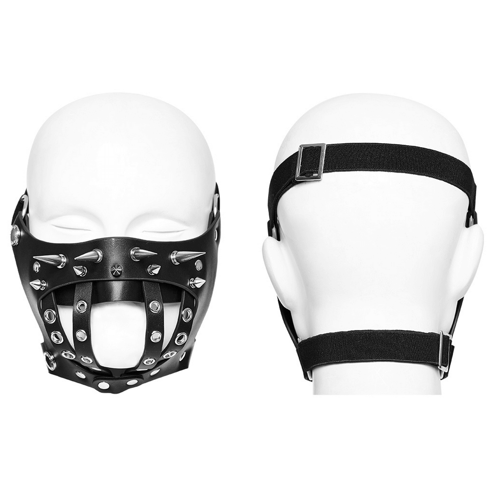 Punk Mask: Artistic Leather and Bold Accents.