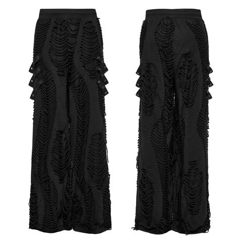 Gothic Loose Decadent Trousers: Edgy Ruched Fit.