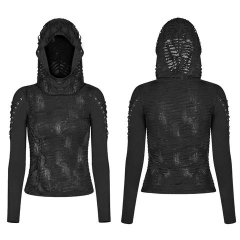 Rock Your Dark Side with a Black Lace Up Hoodie.
