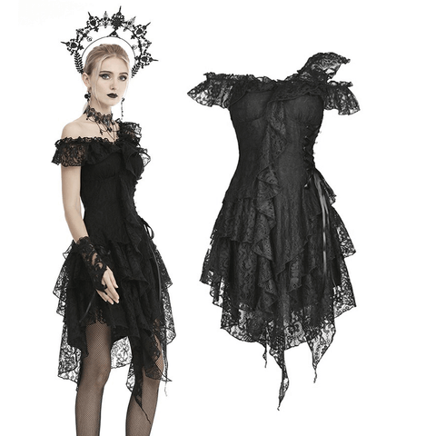 Black Lace And Ruffles: Embrace the Dark Romantic with Edgy Elegance.