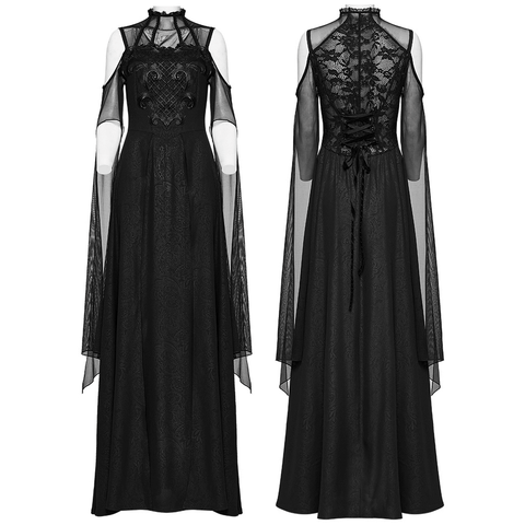 Unleash Your Inner Goth Goddess in This Black Lace Dress.