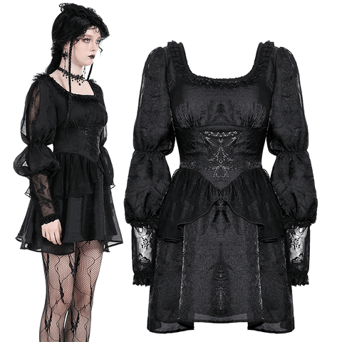 Stylish Noir Evening Gown with Lace Detailing.