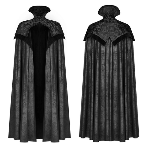 Elegant Noble Gothic Cloak - Majestic Full-Length Design.