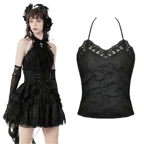 Channel Your Inner Darkness with This Black Lace Camisole.