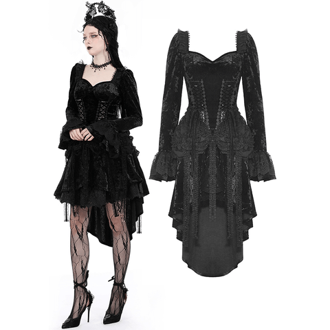 Unleash Your Inner Darkness in This Black Velvet Dress.