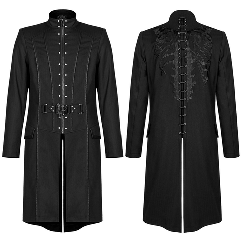 Gothic Tailored Skeleton Embroidered Men's Coat.
