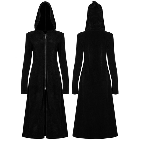 A-Line Swing Coat and Long Pointed Wizard Hat Set.
