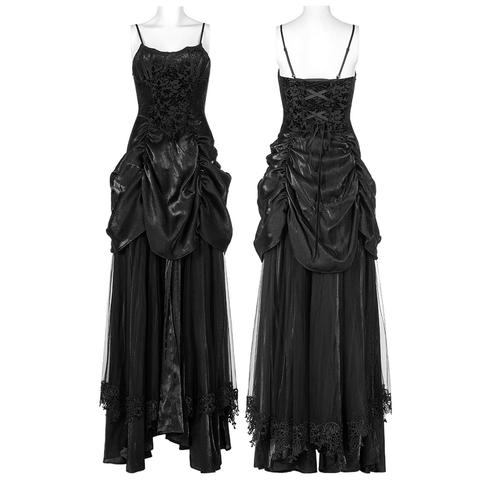 Elegant Bridal Tulle and Velvet Gothic Gown.