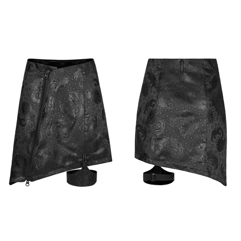 Chinese Dragon Pattern Jacquard Skirt with Loop.