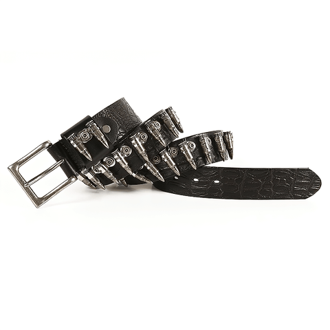 Unisex Punk Revolution - Fashionable Bullet Rivets Studded Belt.