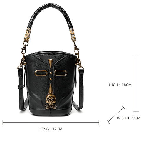Edgy Women's Shoulder Bag in Gothic Steampunk Style