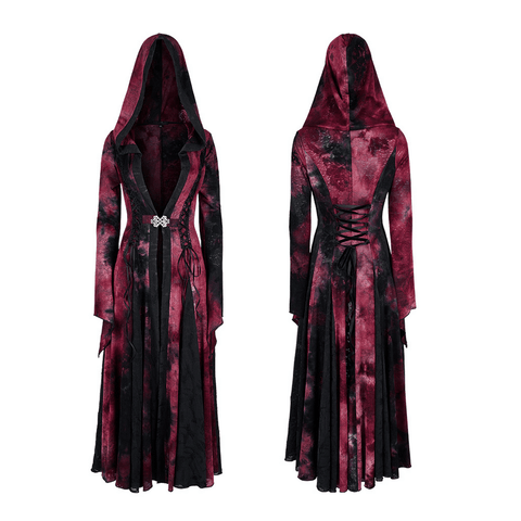 Enigmatic Goth Dark Wizard Long Coat - Mystique Attire.