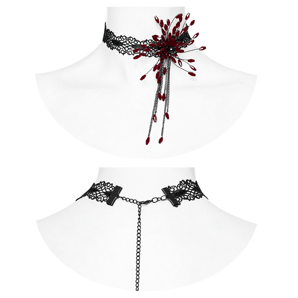 Blood Drop Choker: Standout Accessory for Dark Fashion.