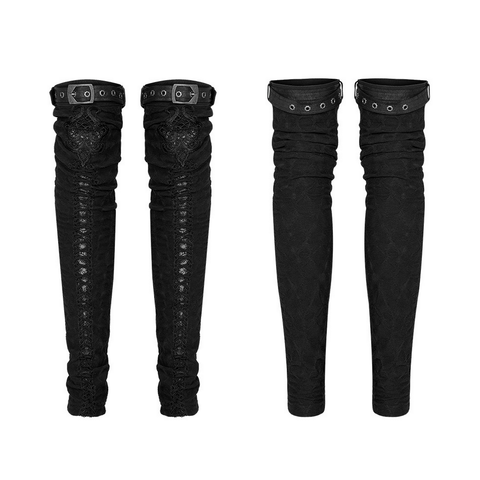 Gorgeous Gothic Leg Warmers with Delicate Embroidery.