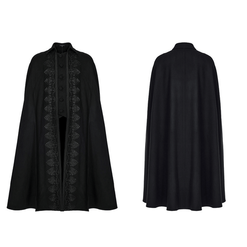 Goth Gorgeous Long Cloak - Elegant Lace Detailing.