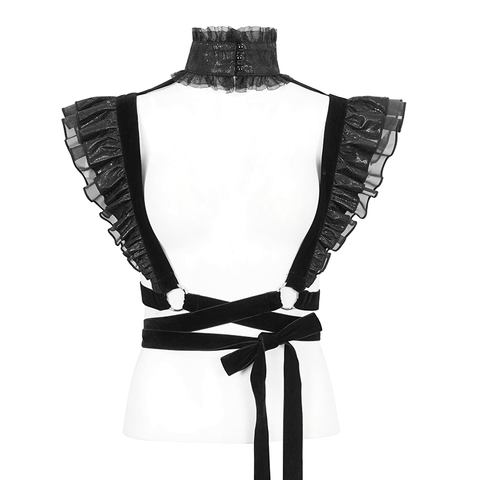 Gothic Elegance Meets Fashion - Women's Velvet Harness.