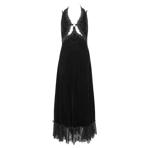 Svelte Seduction - Gothic Velvet Dress With A Sexy Twist.