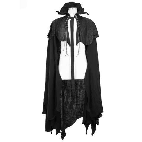 Elegant Male Black Cloak - Ideal for Evening Events.