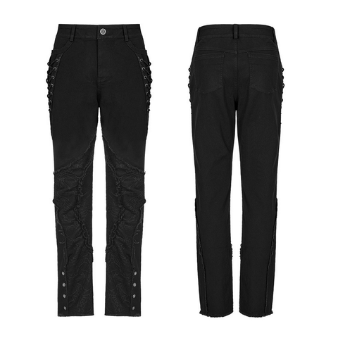 Edgy Punk Spider Mesh Pants - Fashionable Urban Wear