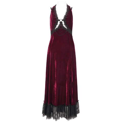 Seductive Elegance - Gothic Wine Red Dress.