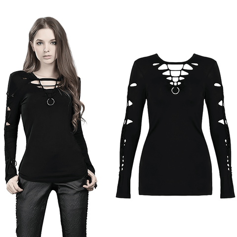 Goth Chic Meets Clubwear: The Twisted Sweatshirt.
