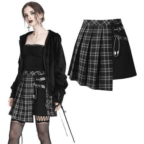 Asymmetrical Plaid Mini Skirt: Stand Out from the Crowd.