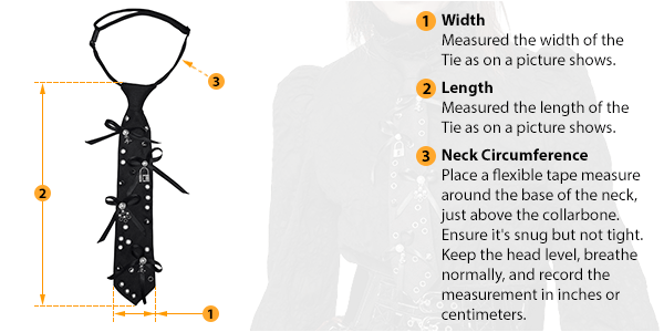 how to measure male tie size