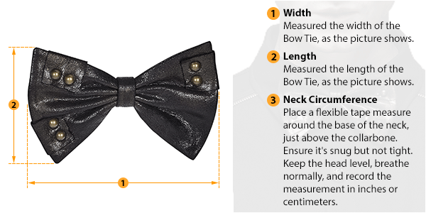 how to measure male bow tie size