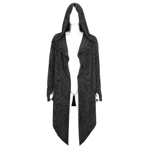 Men's Gothic Hooded Coat - A Statement In Alternative Style.