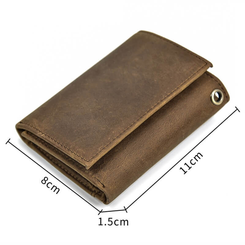 Men's Gothic Style Genuine Leather Wallet - A Fusion Of Alternative Style.