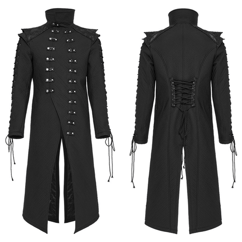 Cool Punk Padded Jacket / Men's Gothic Longcoat.