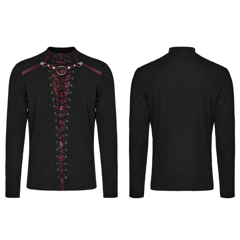 Stylish Gothic Sweatshirt with Iron Ring Detail.