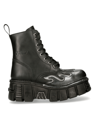 Metallic Embellished Combat Ankle Boots - Bold Fashion.