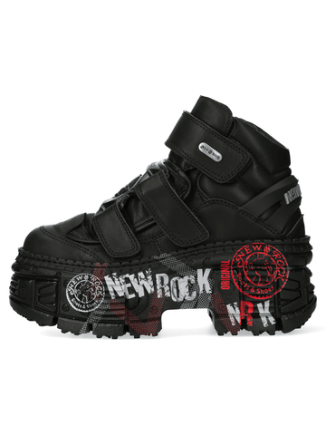 Urban Black Strap Boots: Versatile And Stylish.