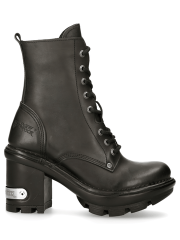 Urban Punk Black Military Ankle Boots for Women.