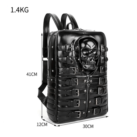 Fashion Unisex Backpack With 3D Skull Head - Trendy Accessories.