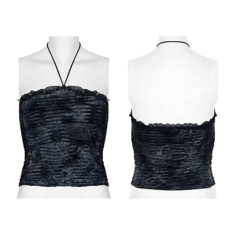 Chic Ruched Goth Daily Bustier.
