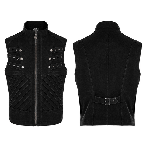 Sturdy Quilted Post-Apocalyptic Distressed Waistcoat.