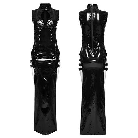 Unleash Inner Star with Sexy Punk Slit Dress.