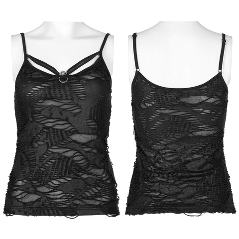 Goth Daily Sexy Camisoles with Skull Detail.