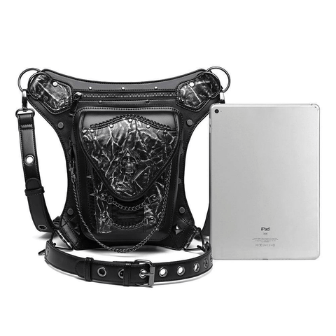 Ride In Style - Unisex Motorcycle-Inspired Crossbody Bag.