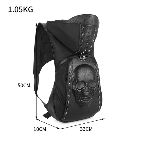 Studded Hooded Skull Backpack Alternative Fashion.