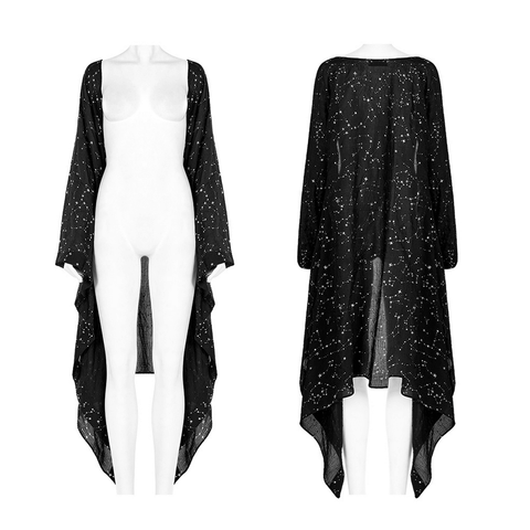 Goth Shawl - Celestial Asymmetric Cape for Evening.