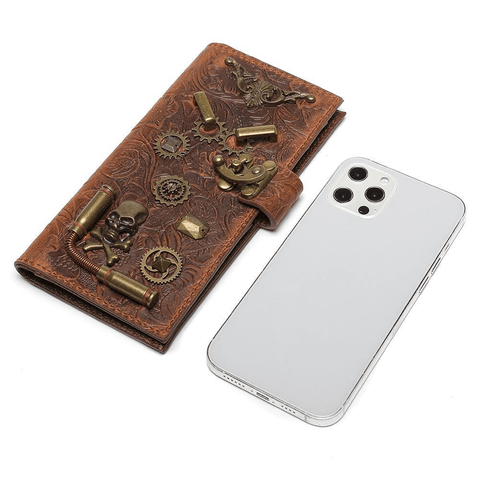 Women's Vintage Steampunk Wallet - A Timeless Elegance.