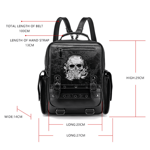Women's Stylish Steampunk Backpack - A Fusion Of Elegance &amp; Edge.