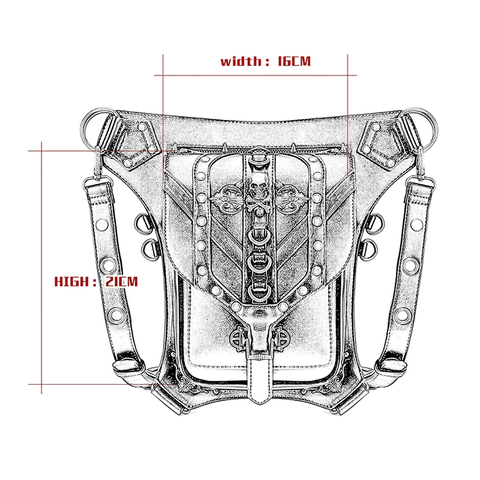 Steampunk Meets Gothic - Unisex Riveted Skull Bag.