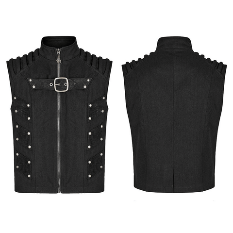 Edgy Armored Doomsday Punk Vest - Street Style.