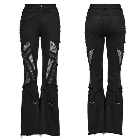 Punk Hollow Cross Pants: Edgy Style with a Dark Edge.