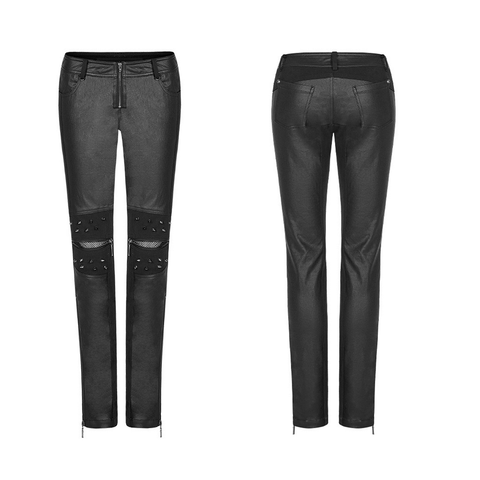 Rock Your Edge with Punk Handsome PU Leather Pants.