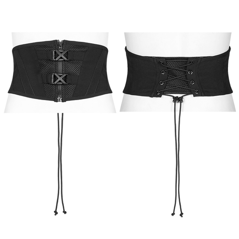 Designer Black Laced-Up Waistband - Cool Waistband.